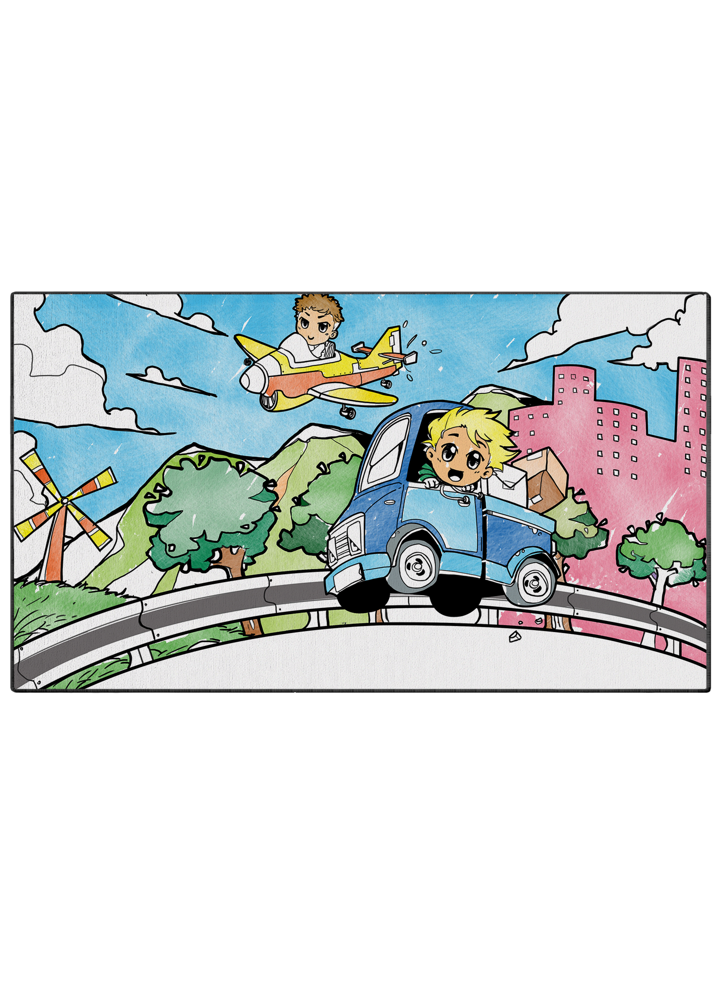 Coloring Mat "Moving Day"