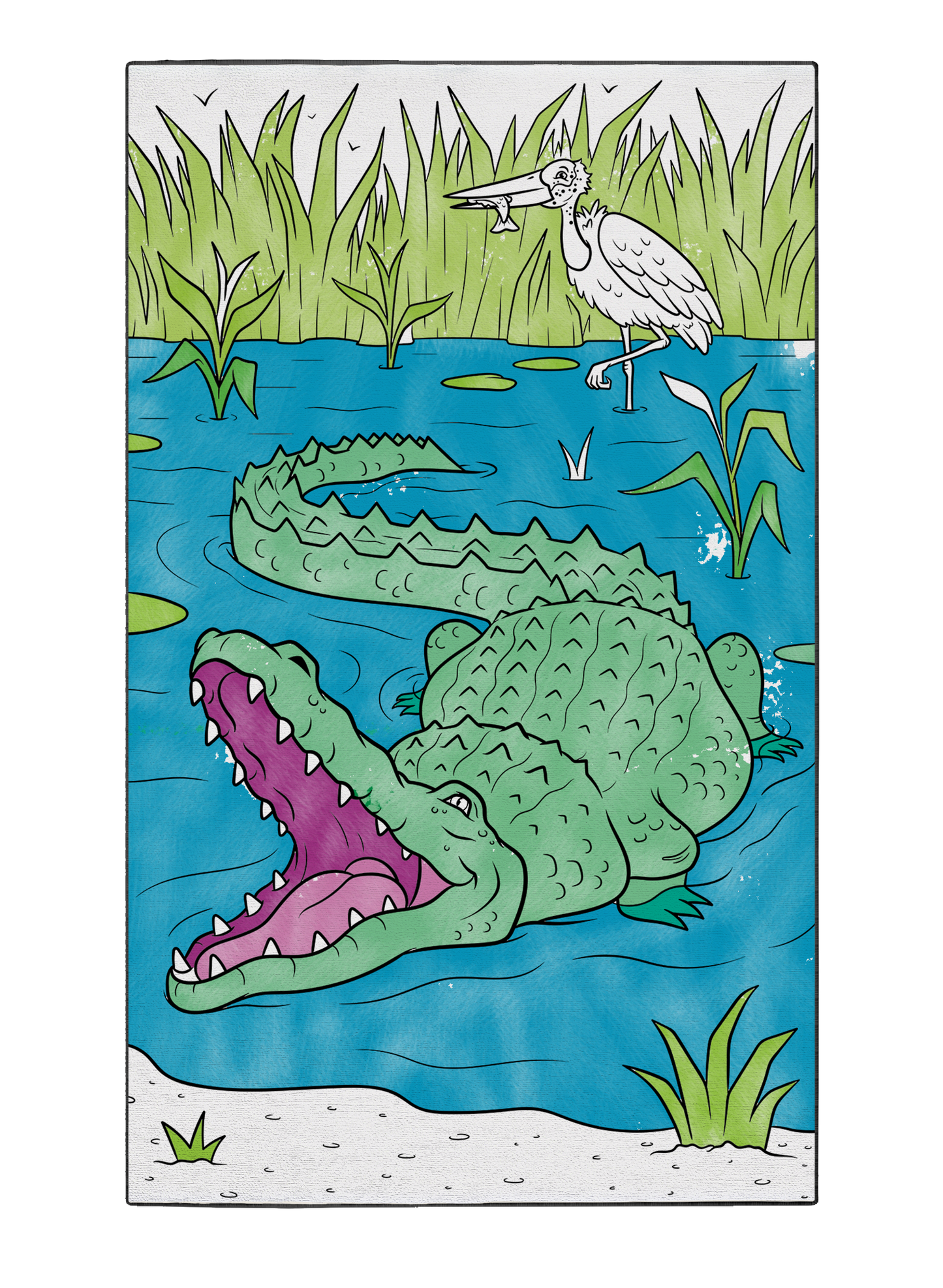Coloring Poster "Alligator Smile"