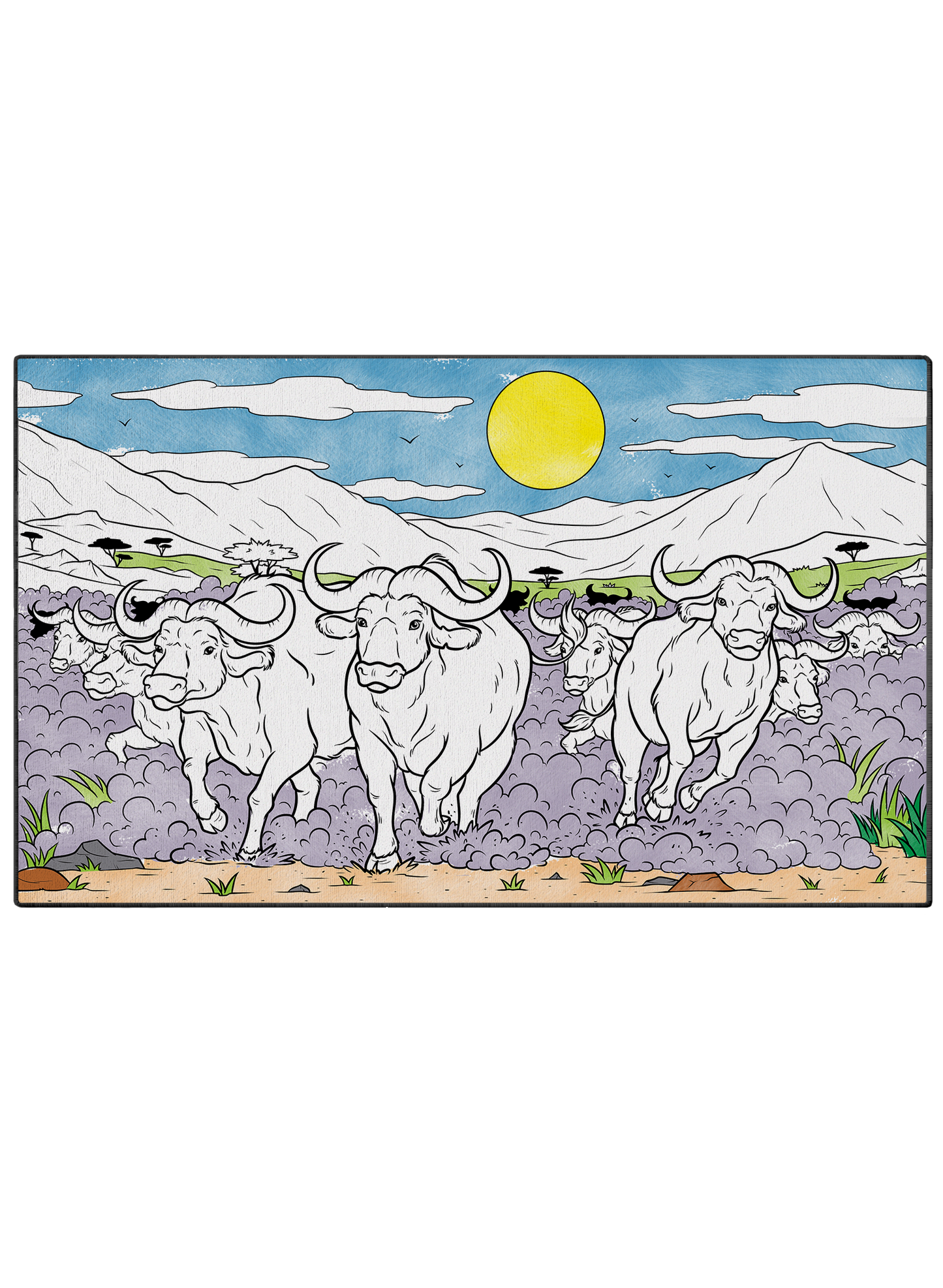 Coloring Mat "Wild Stampede"