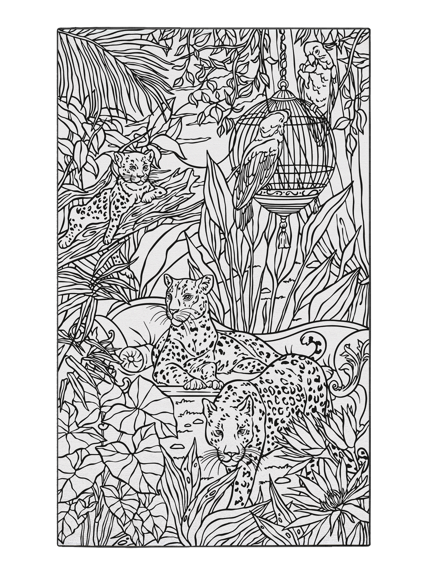 Lush Leopard Haven Coloring Mat