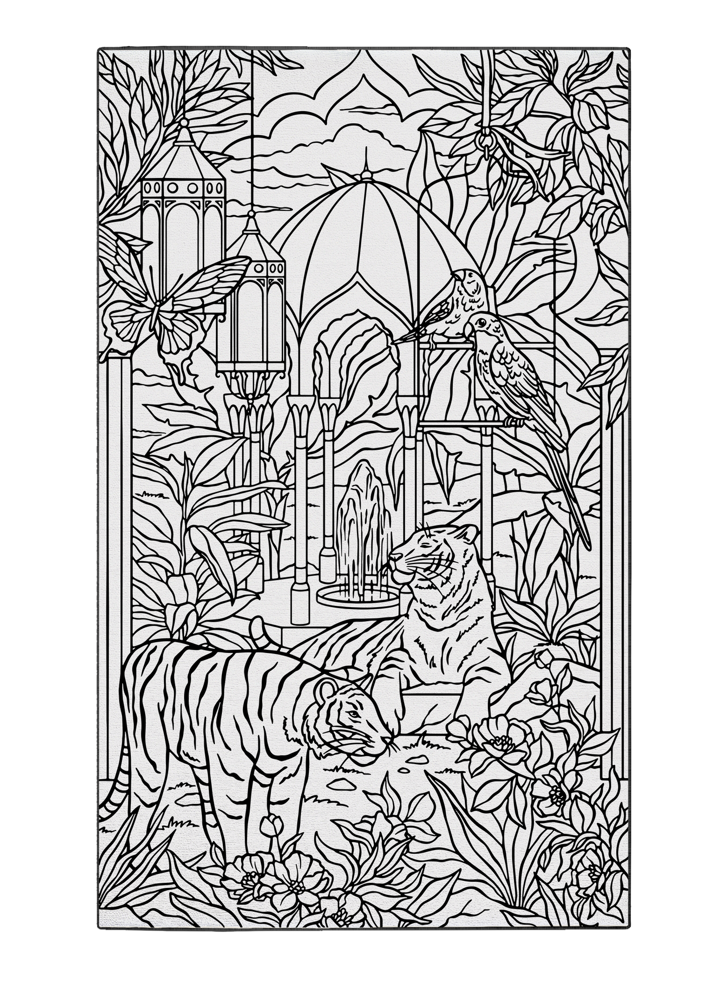 Garden of Grandeur Poster to Color