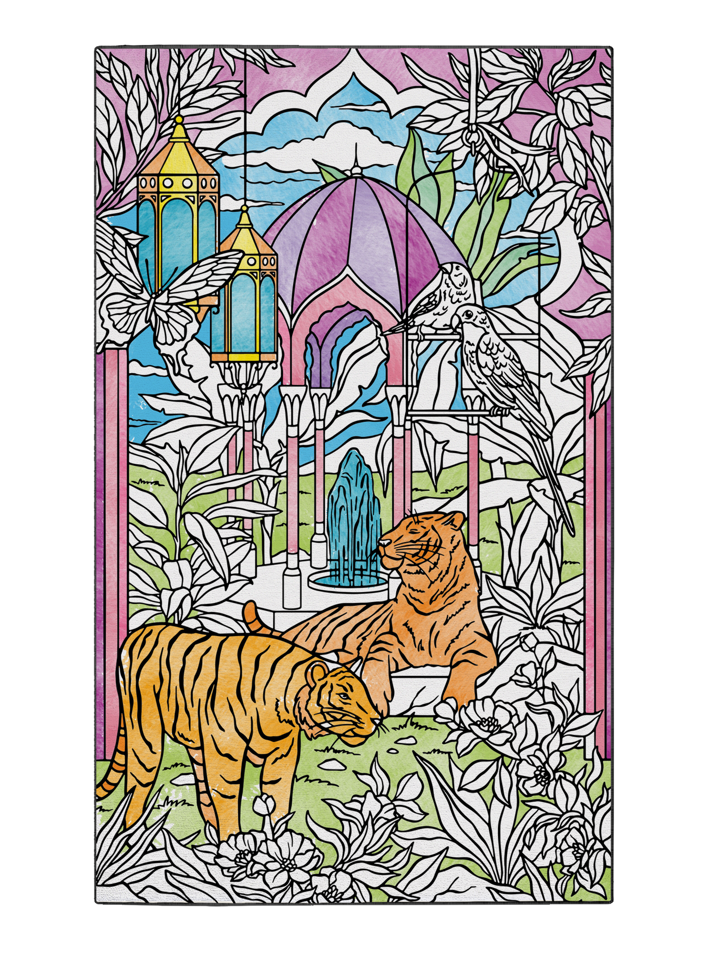 Coloring Poster "Garden of Grandeur"