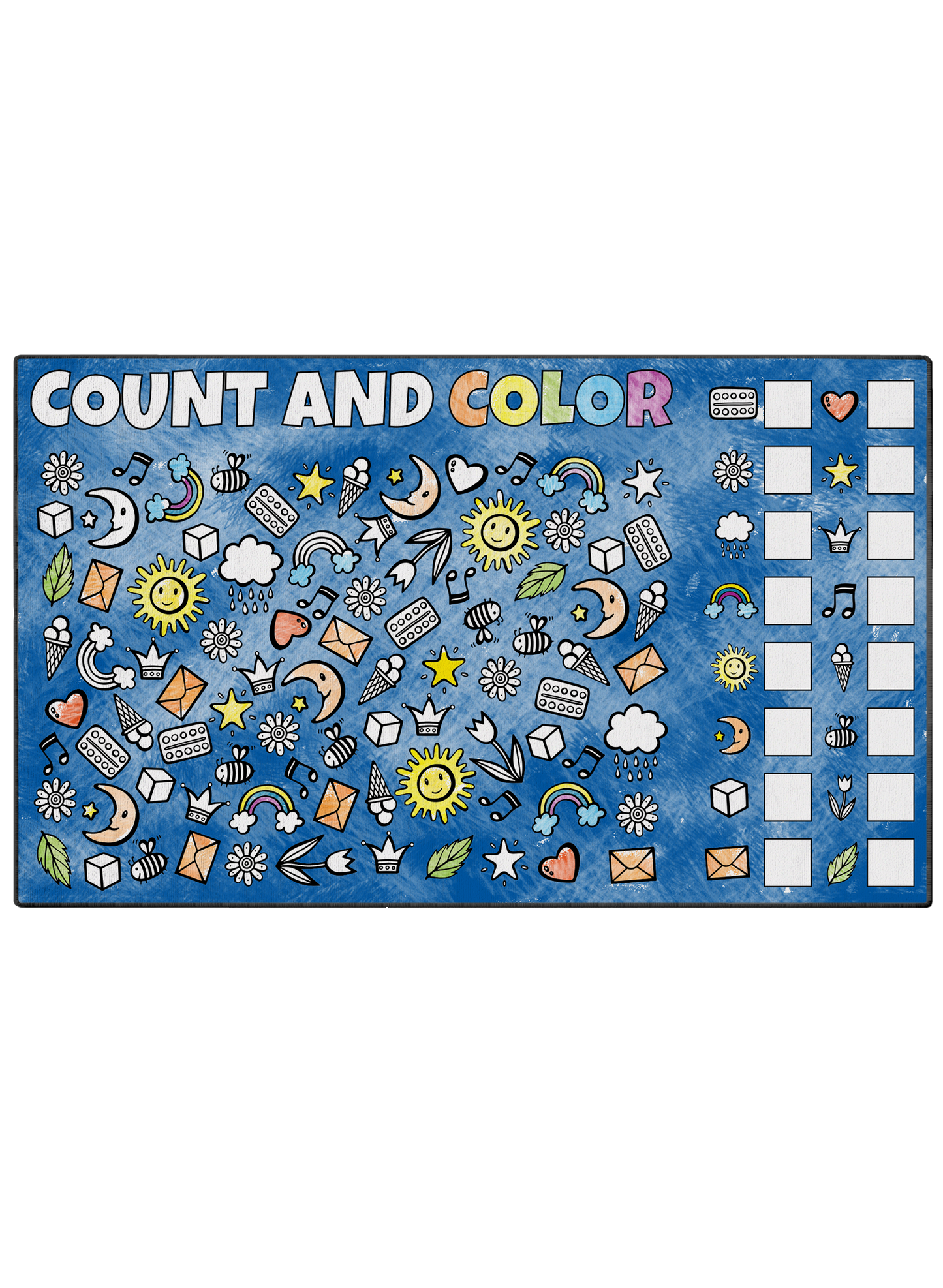 Coloring Poster "Count and Color Fun Shapes"