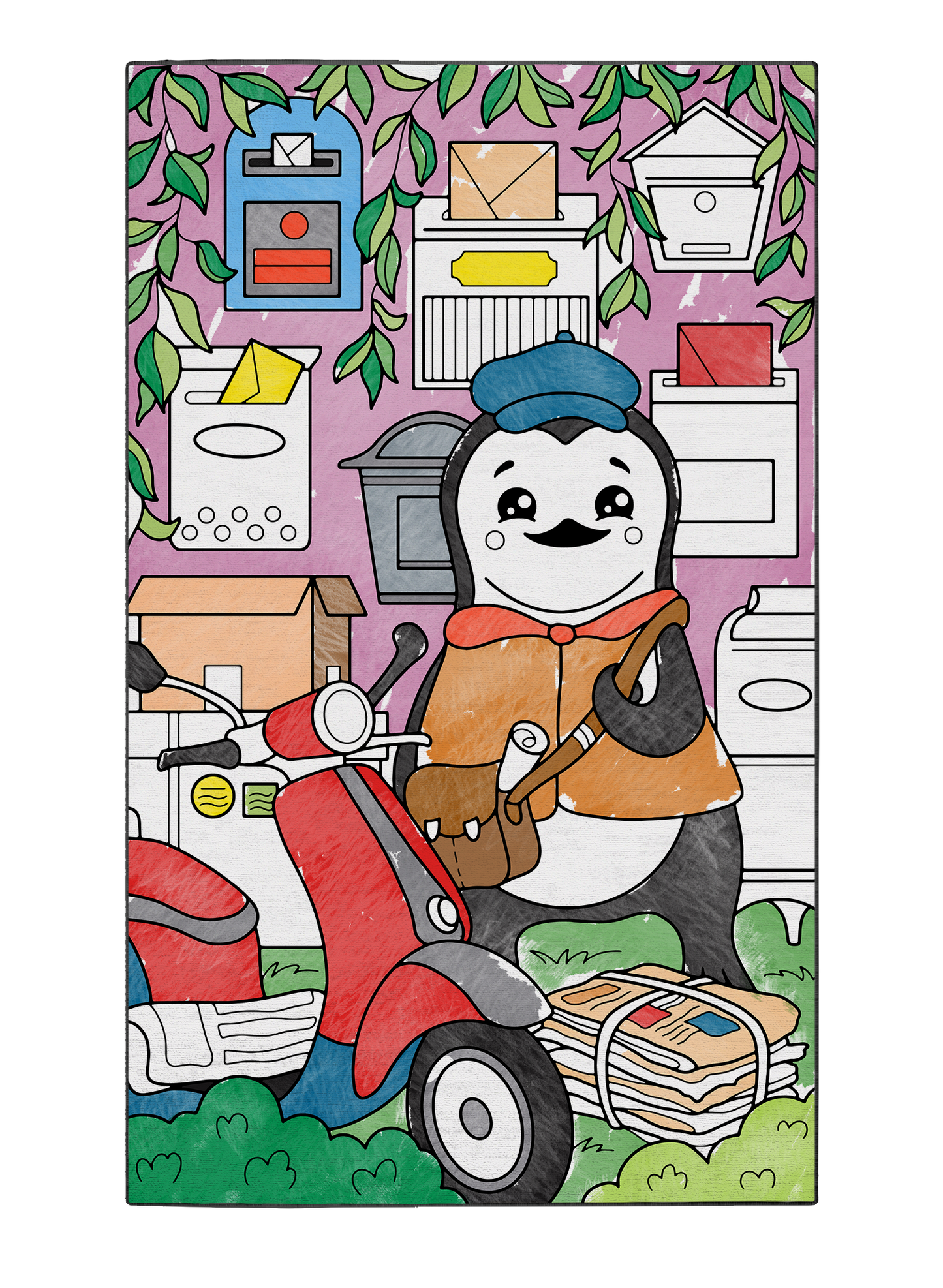 Coloring Mat "Pablo Penguin's Parcels"