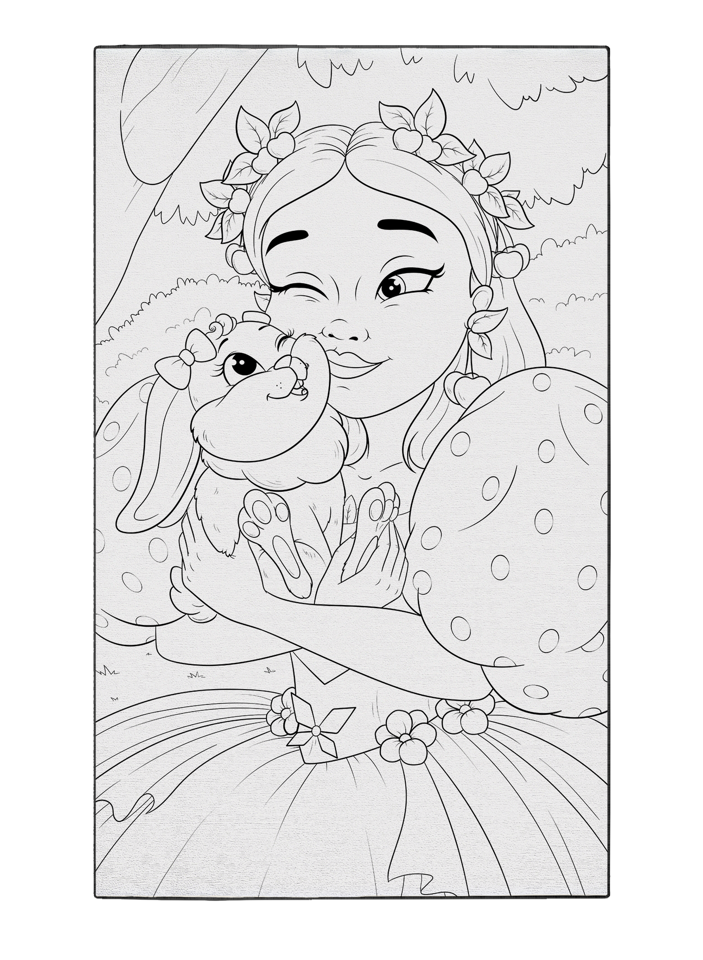 Sugar Bunny Hugs Washable Coloring Mat