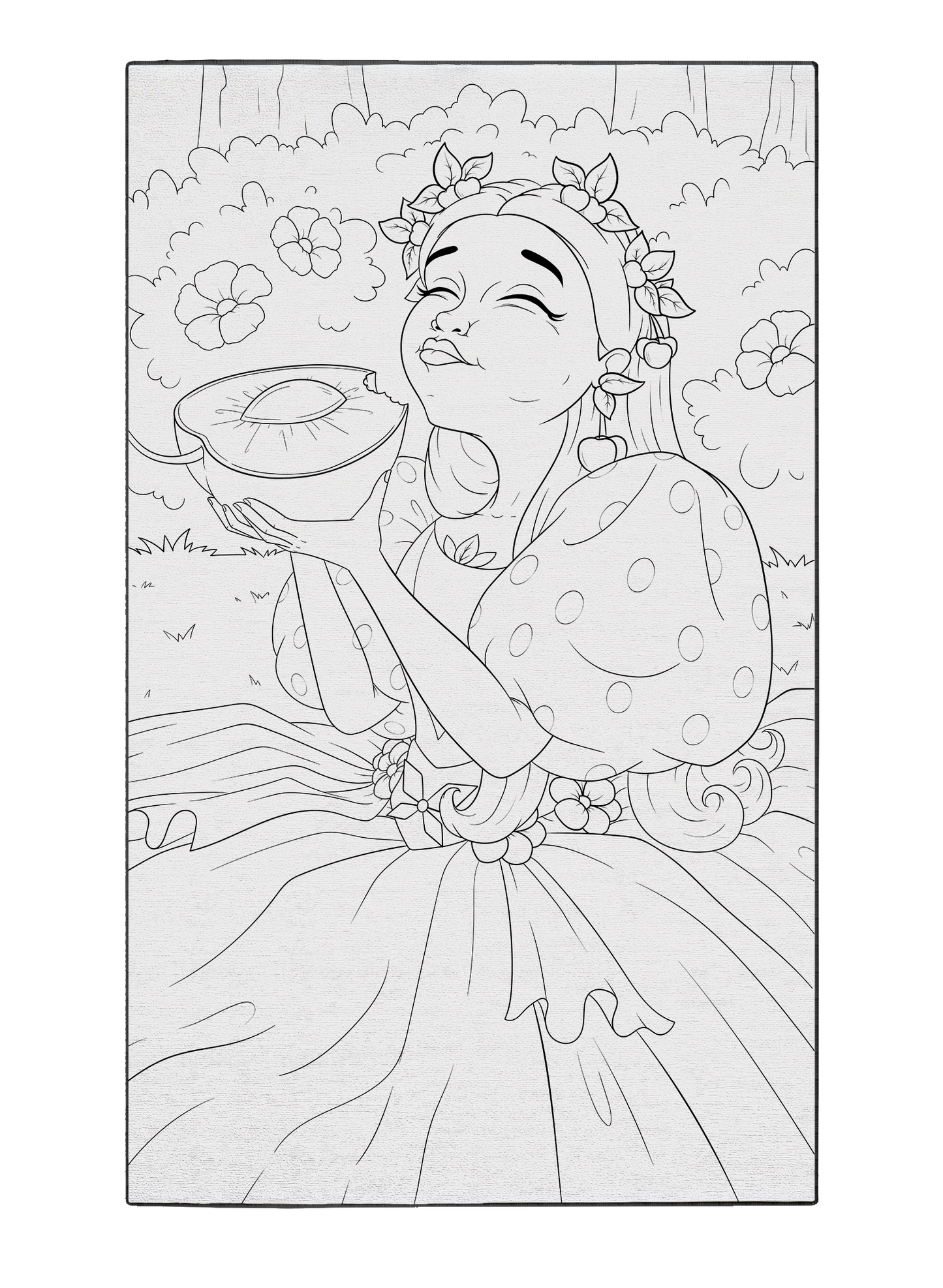 The Enchanted Cherry Washable Coloring Mat