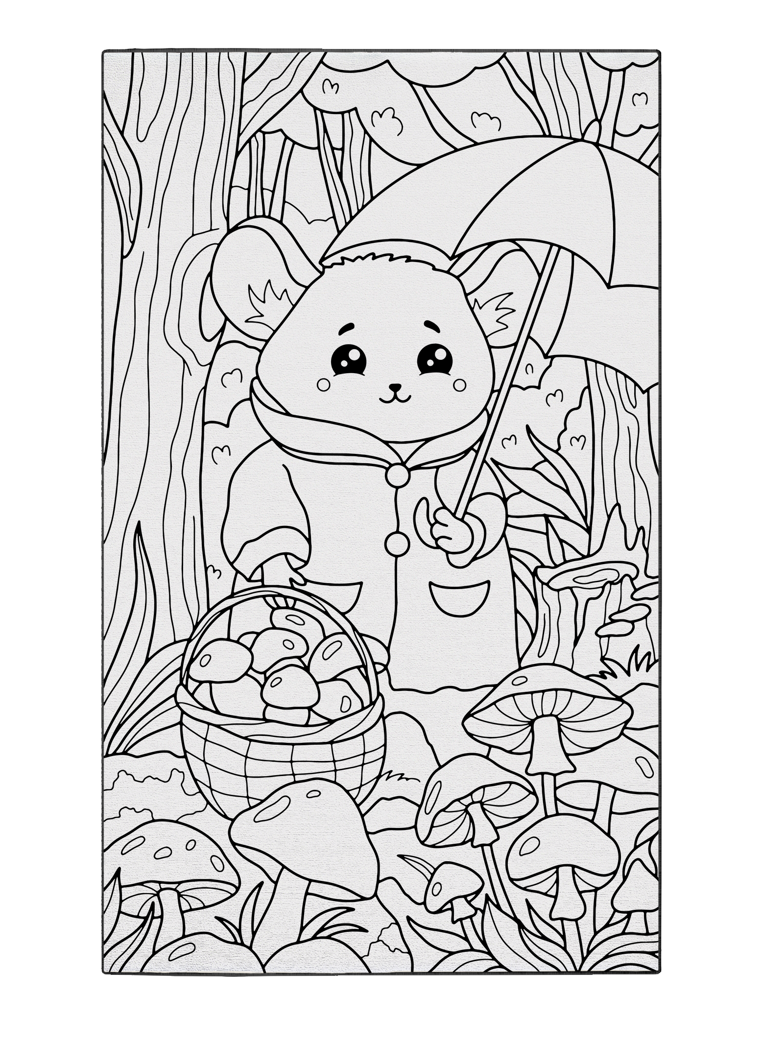 Foraging with Matteo Mouse Poster to Color