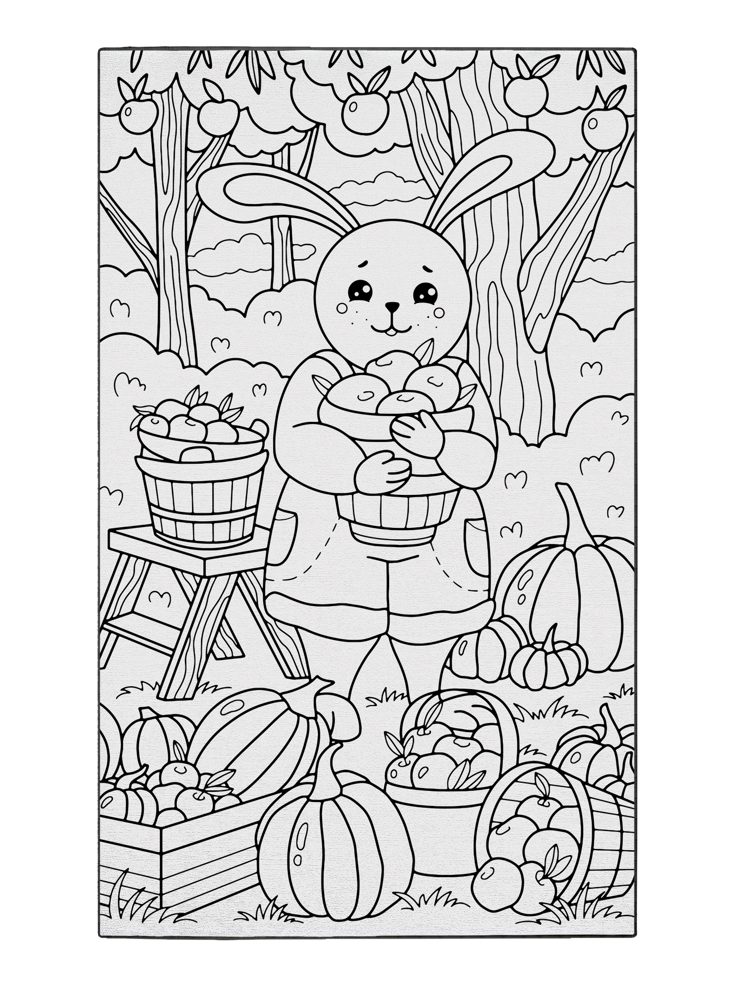Hazel Hare's Harvest Poster to Color