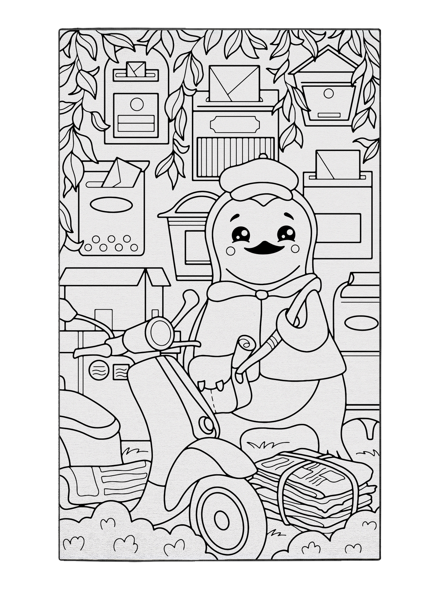 Pablo Penguin's Parcels Coloring Mat