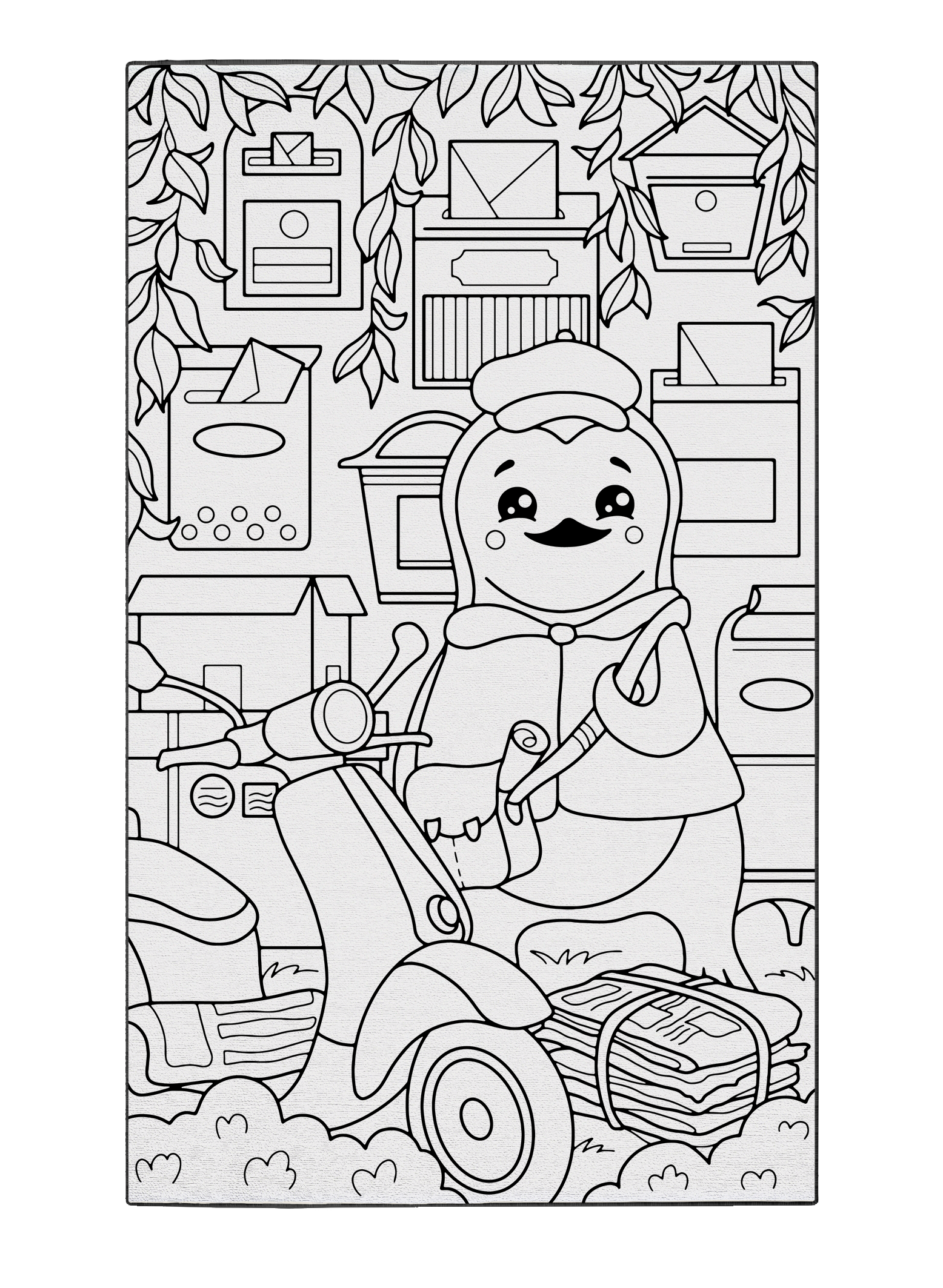 Pablo Penguin's Parcels Coloring Mat