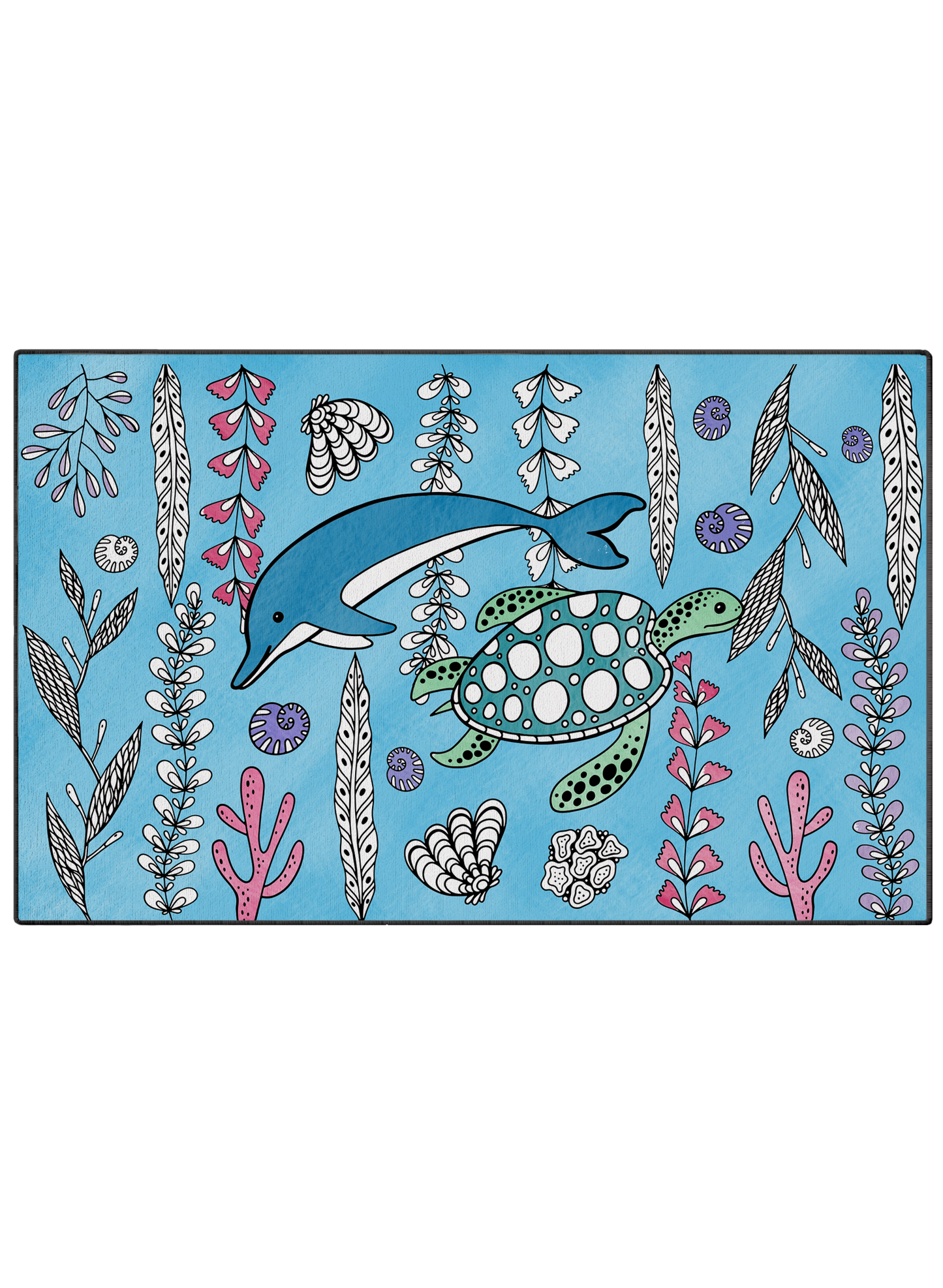 Coloring Poster "Dolphin Dance"
