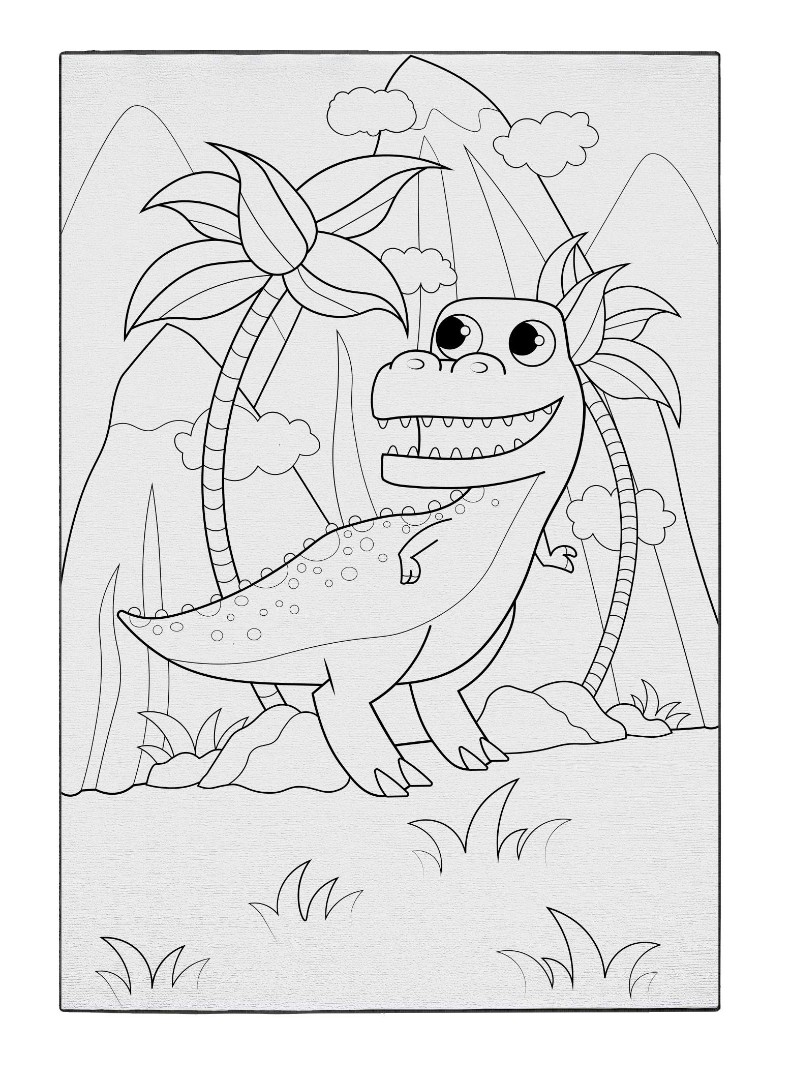 T-Rex Stomp Washable Coloring Mat