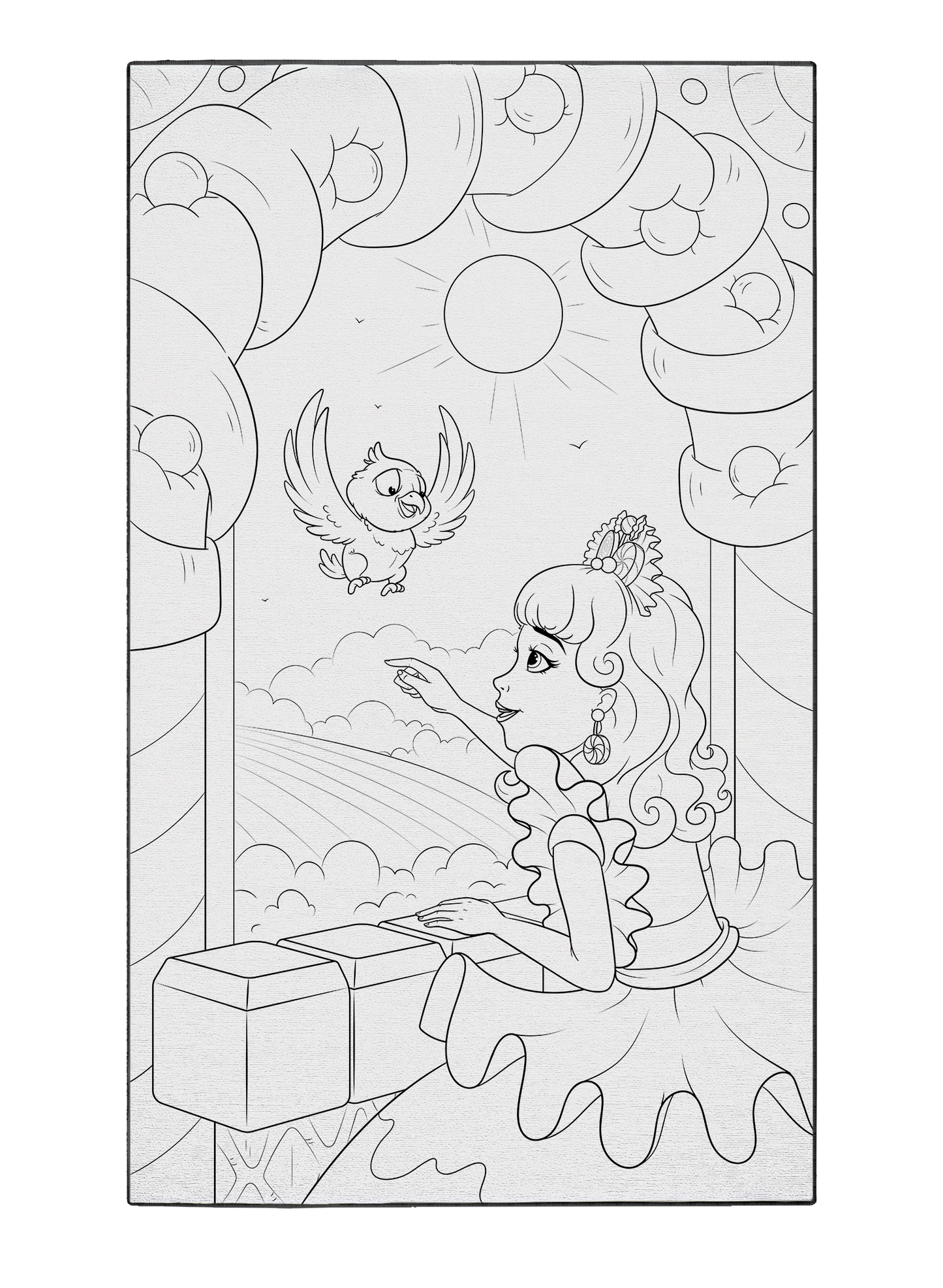 Jelly Fields Poster to Color