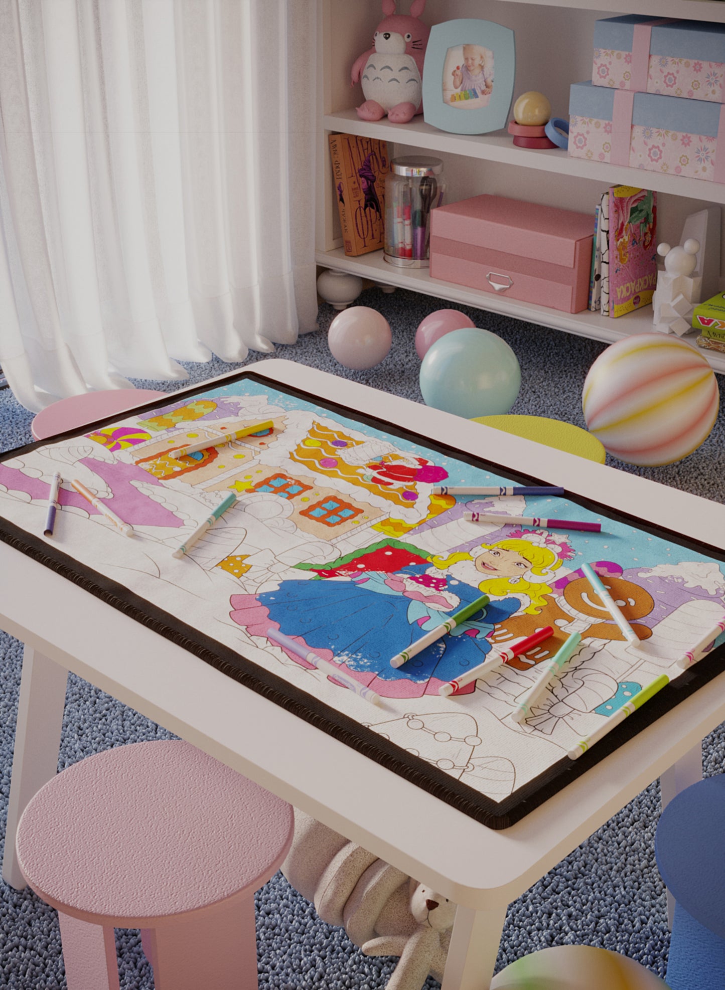 Gingerbread Candy House Poster to Color - 3