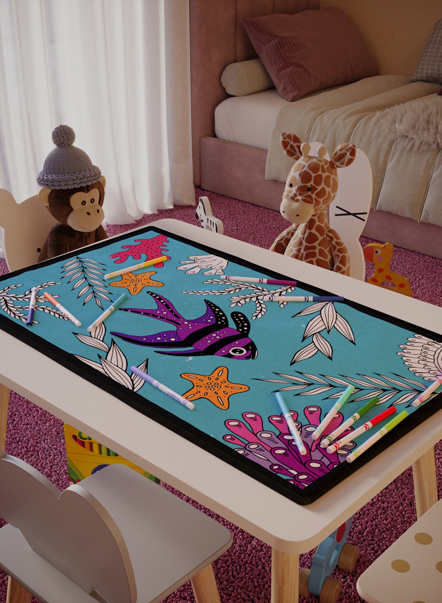 One Little Fish Coloring Mat - 2