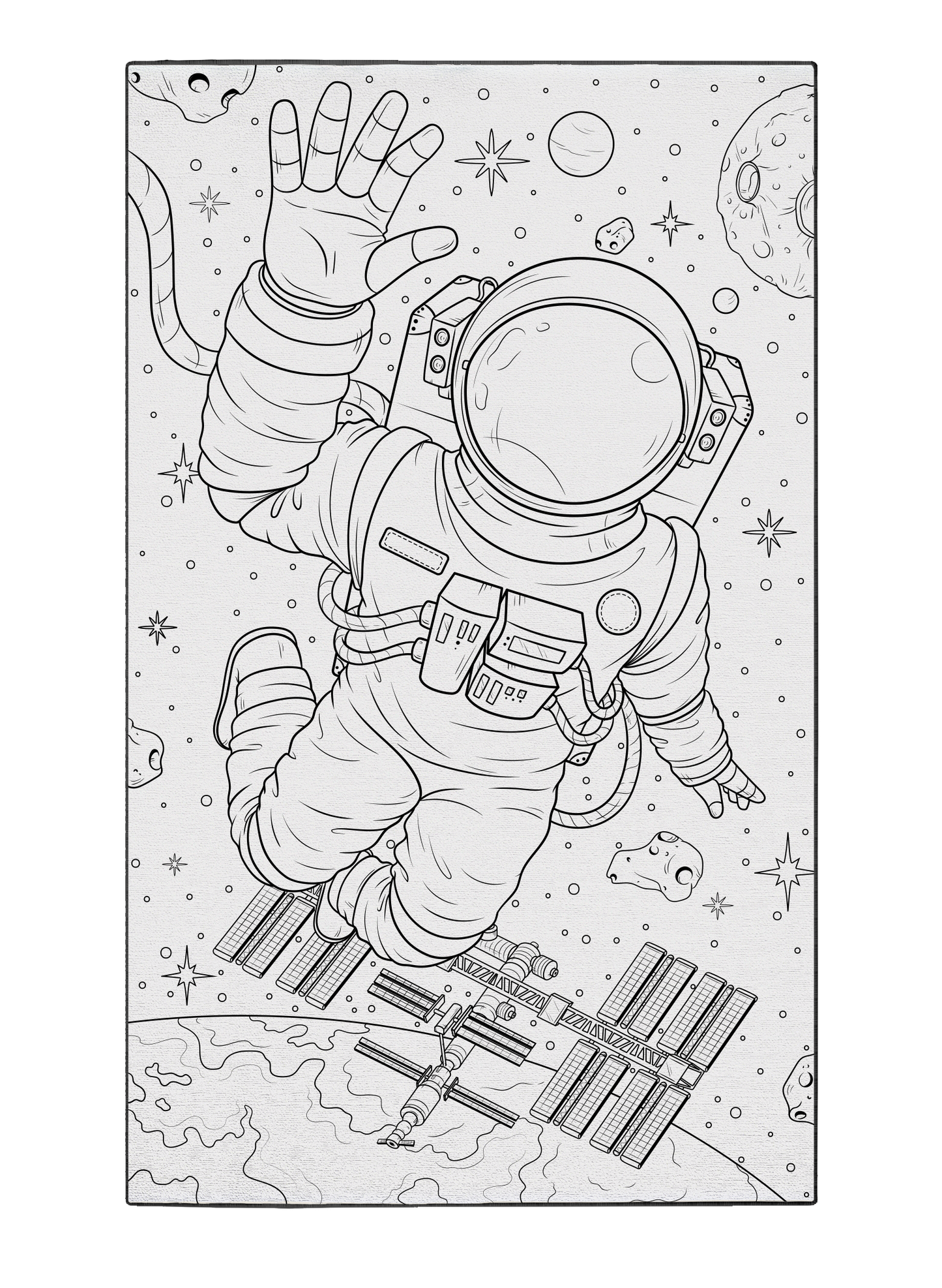 Space Out Washable Coloring Mat