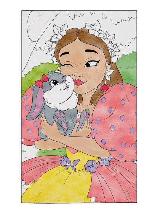 Coloring Mat "Sugar Bunny Hugs"