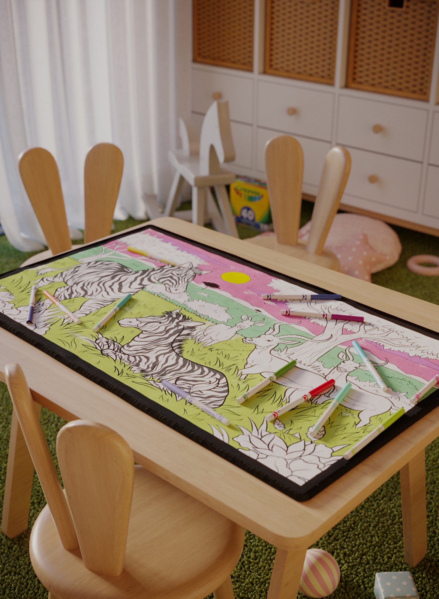Peaceful Grazers Coloring Mat - 3