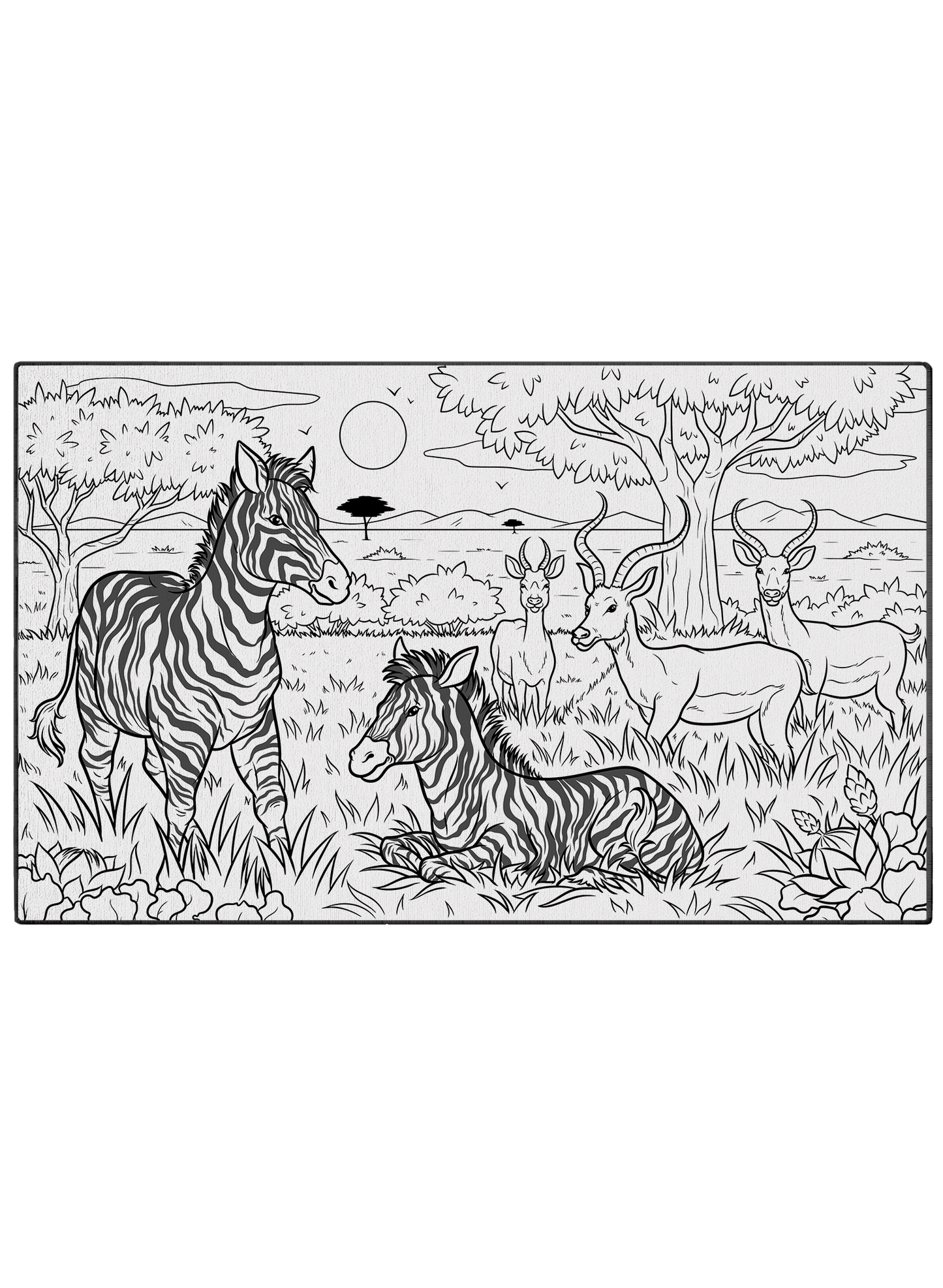 Peaceful Grazers Coloring Mat