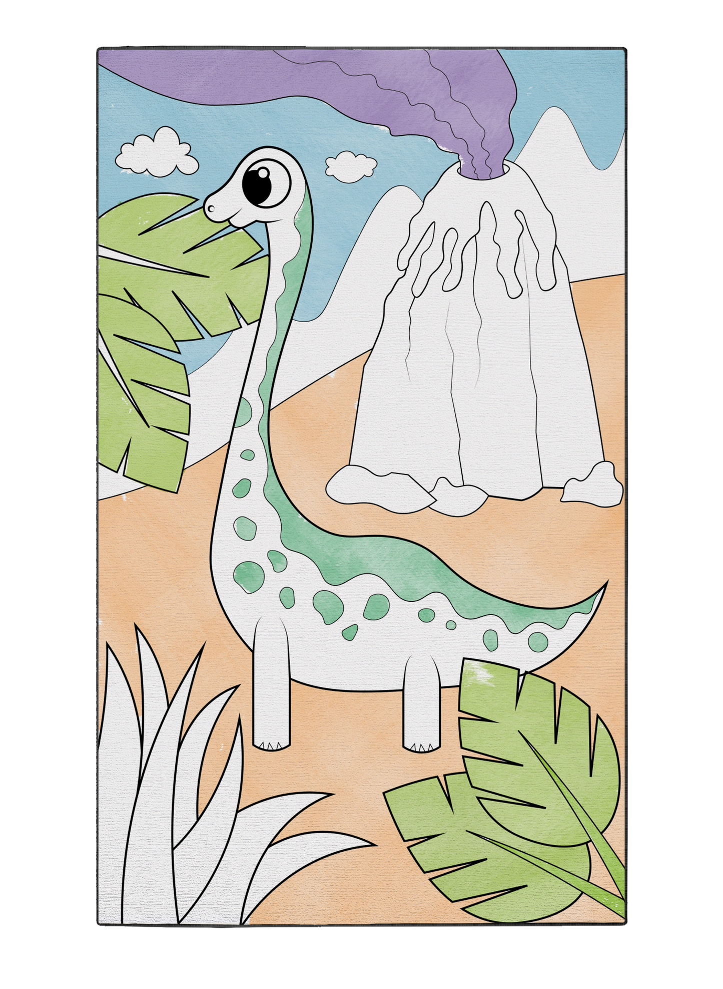 Coloring Poster "Brachiosaurus Brunch"