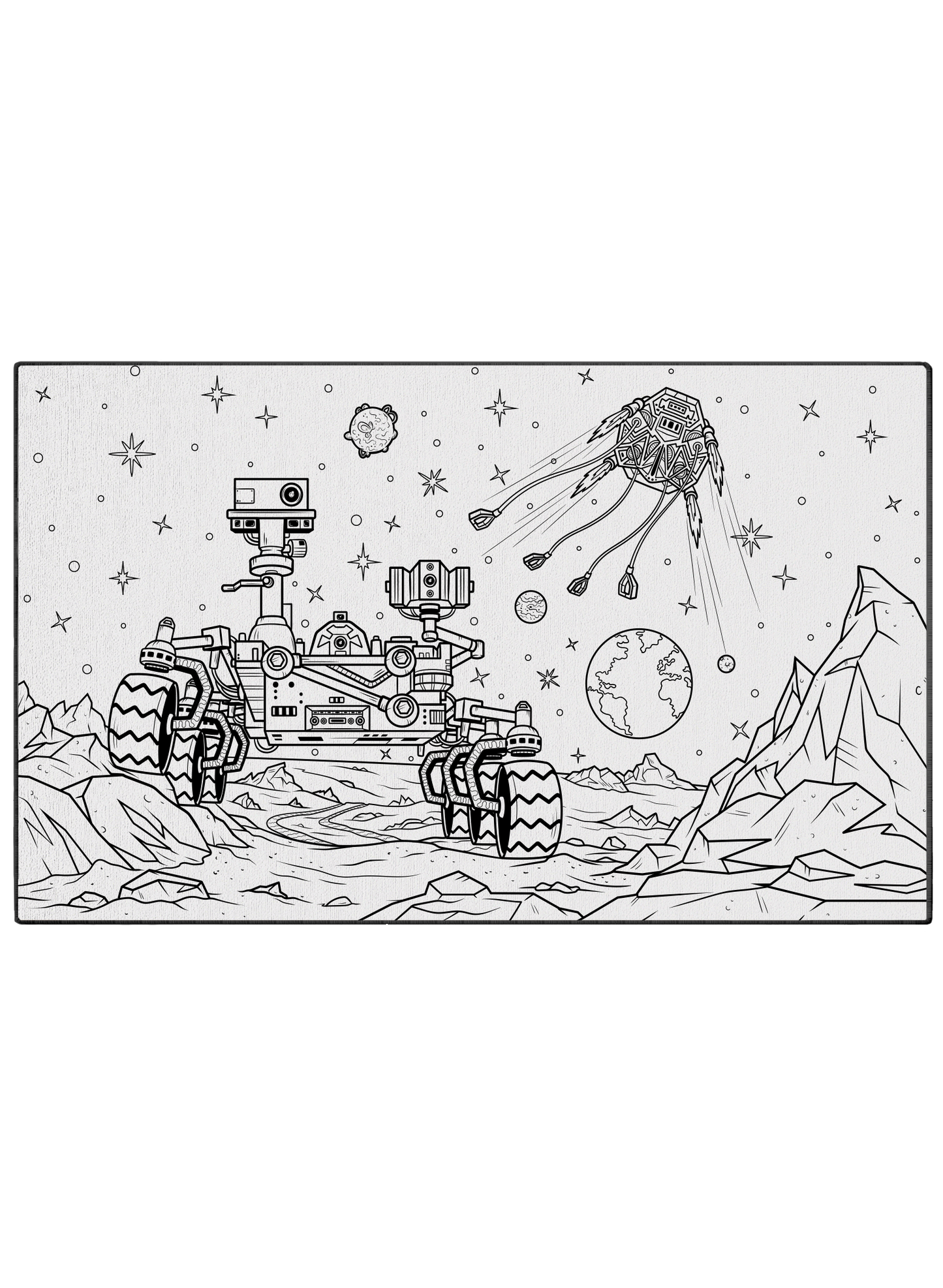 Perseverance of Mars Coloring Mat