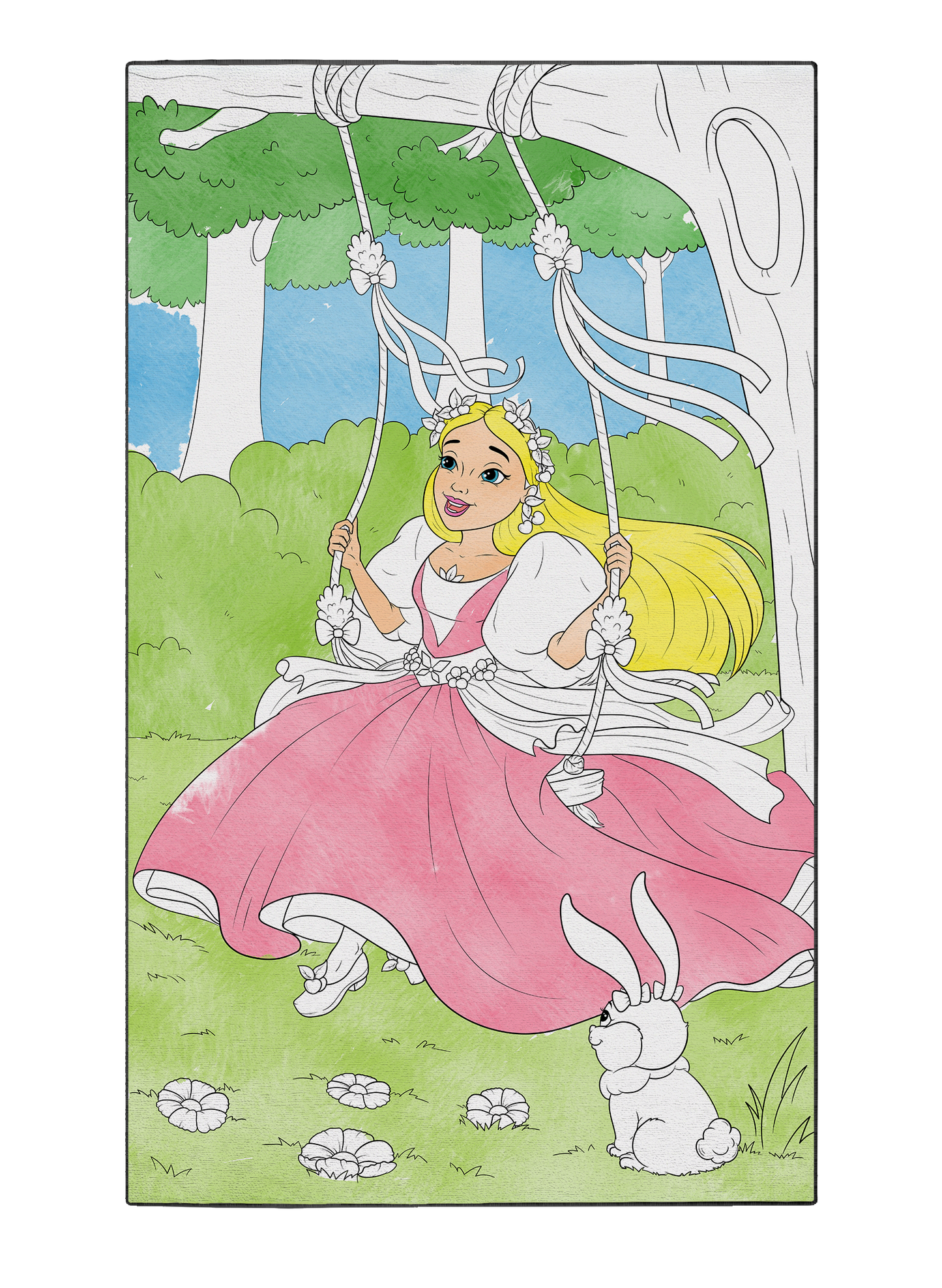 Coloring Mat "Summer Swings"