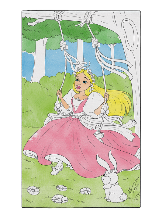 Coloring Mat "Summer Swings"