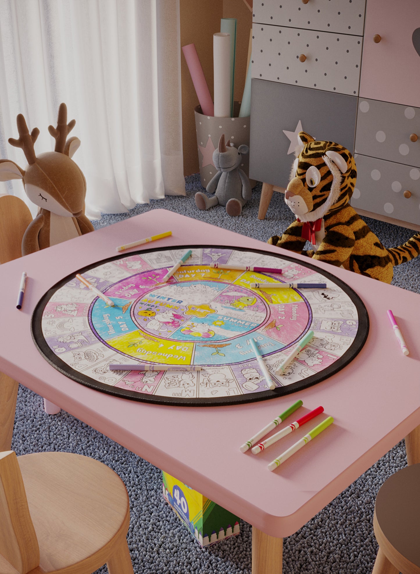 Alpha Days Circle Time Coloring Poster - 3