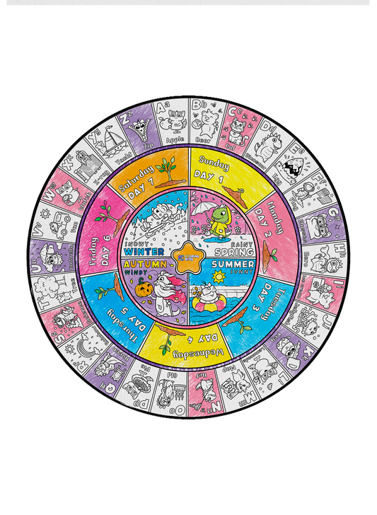 Alpha Days Circle Time Coloring Poster
