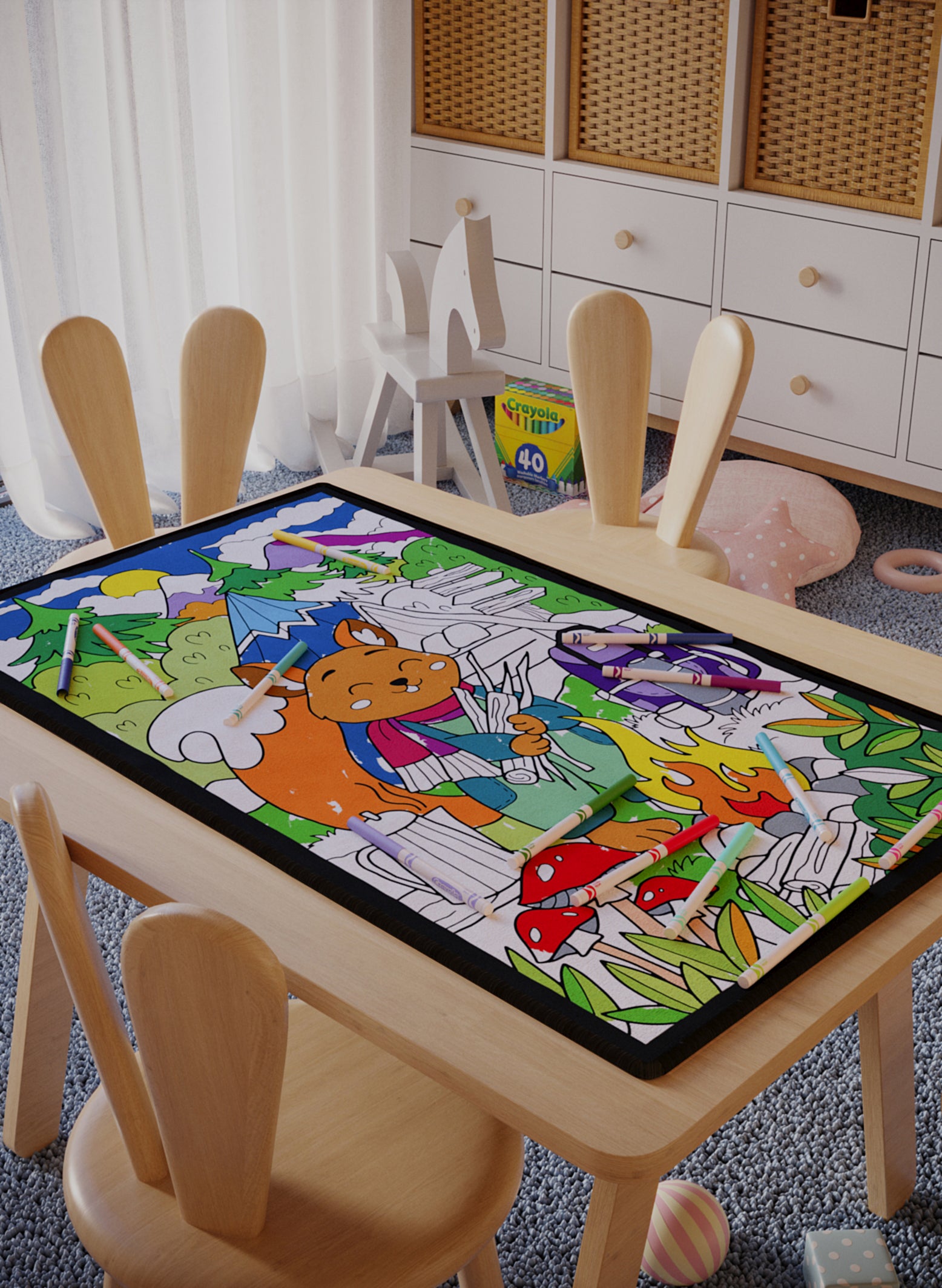Shop "Camping With Skylar Squirrel" Coloring Poster - 3