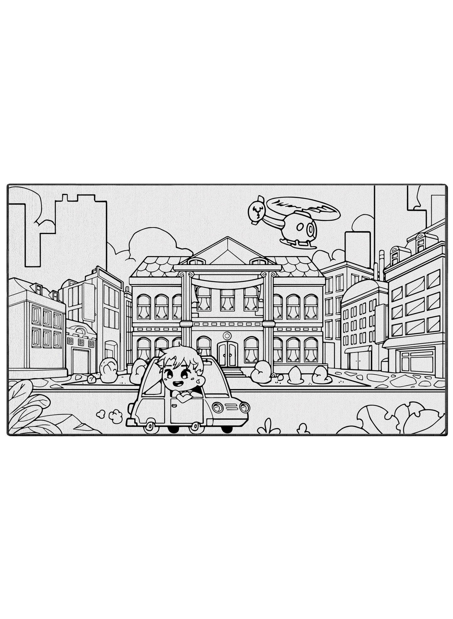 Town Square Washable Coloring Mat