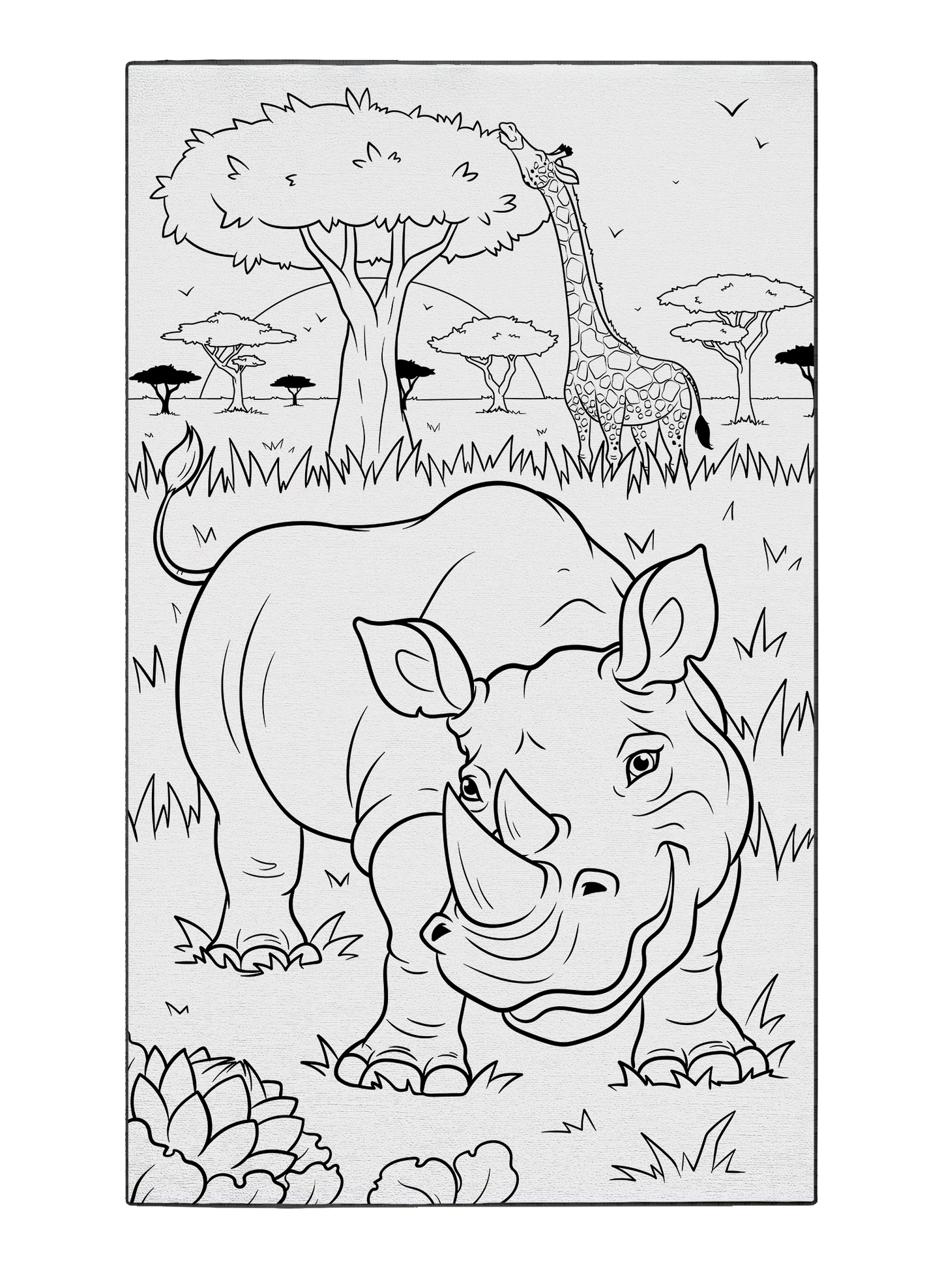 Rare Rhino Washable Coloring Mat