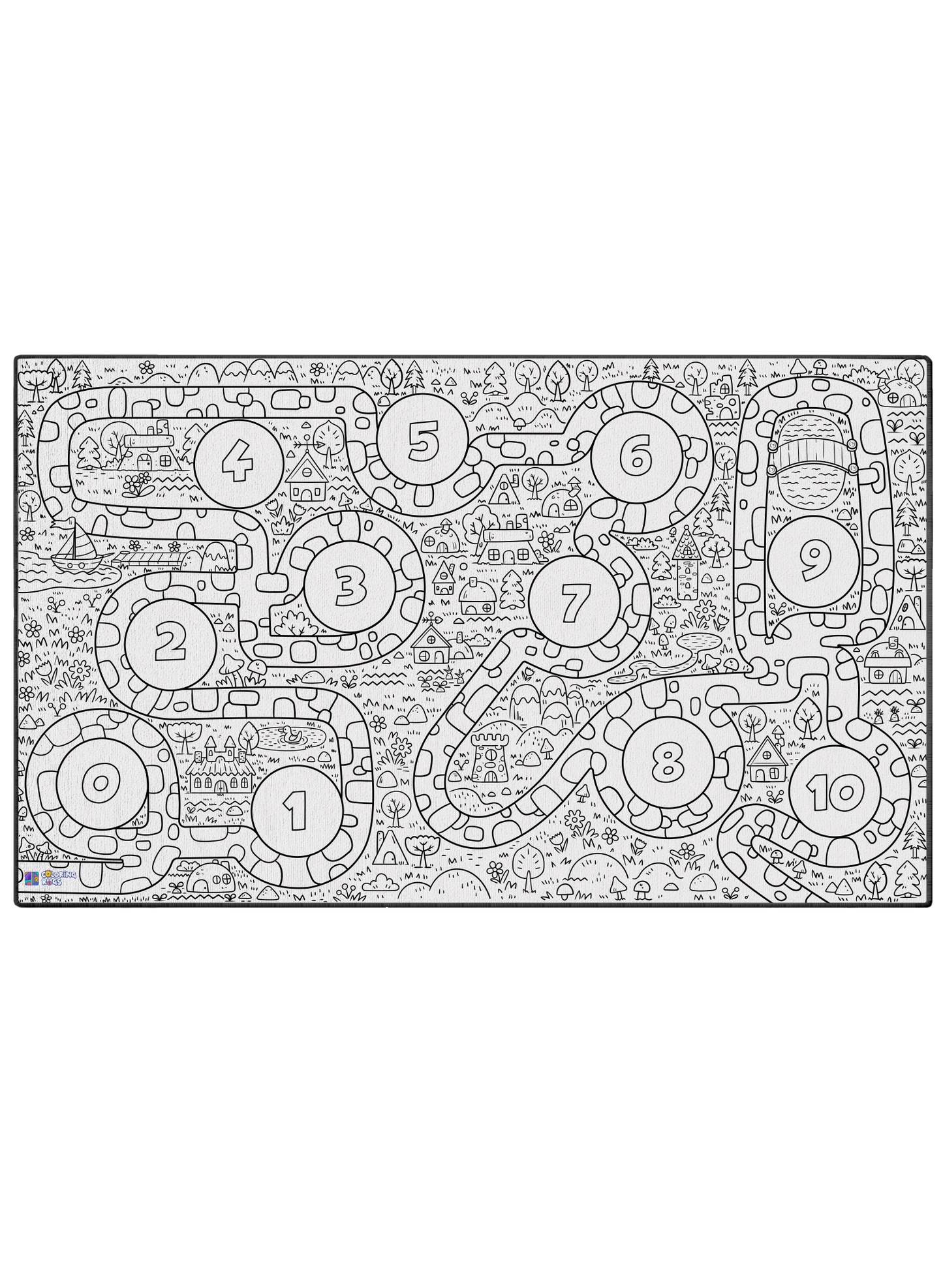 Coloring Poster "Hopscotch Road"
