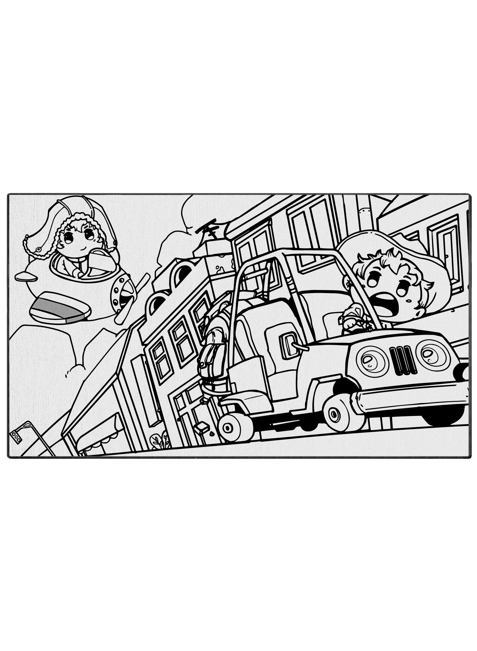 Honk Honk! Poster to Color