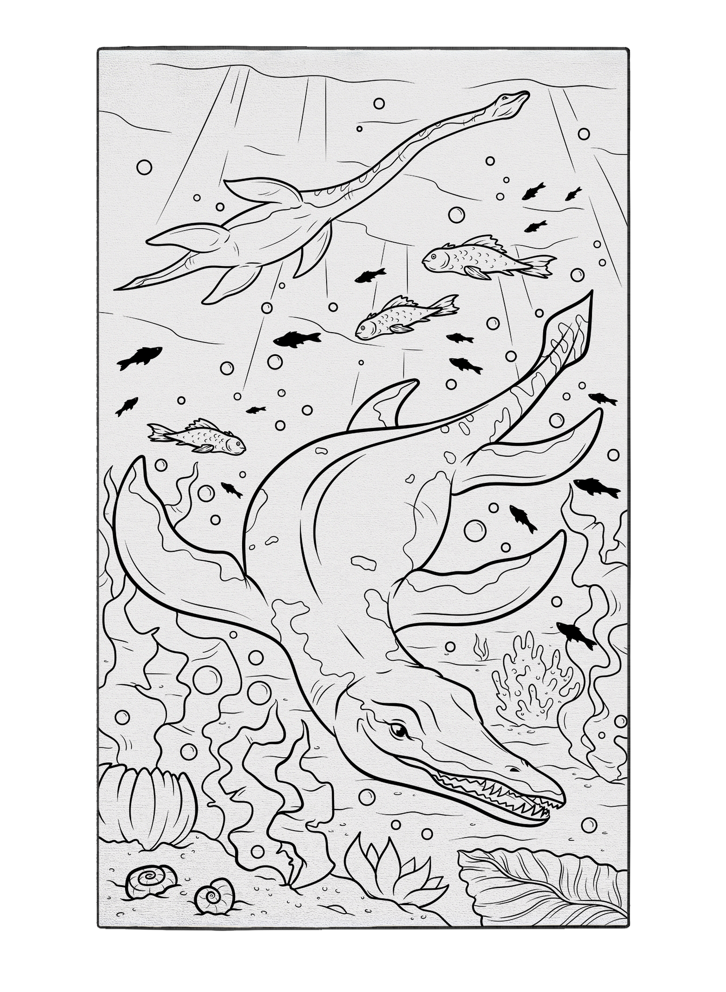 Mosasaurus Depths Coloring Mat