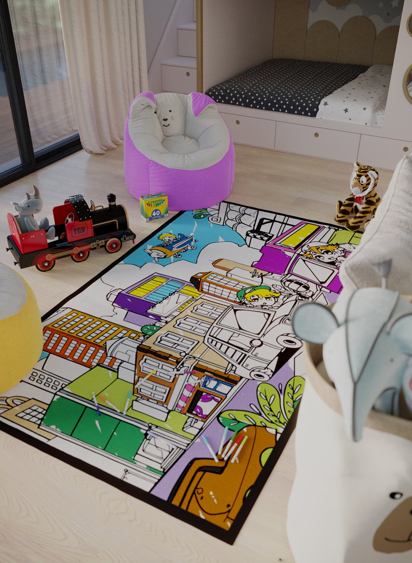 Busy Life Coloring Poster - 3