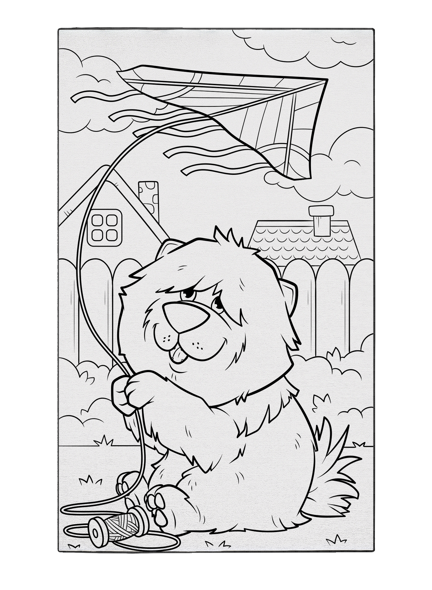 Kite Flying Bruno Coloring Mat