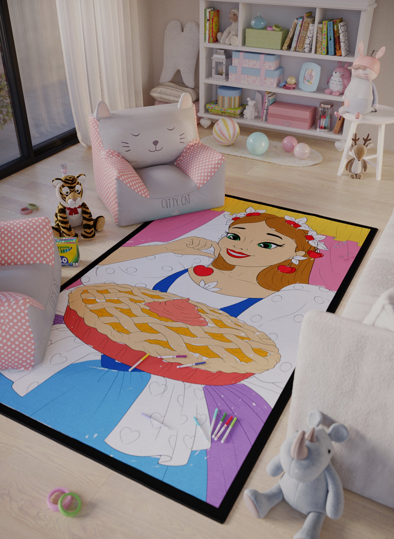 The Cherry on Top Washable Coloring Mat - 2