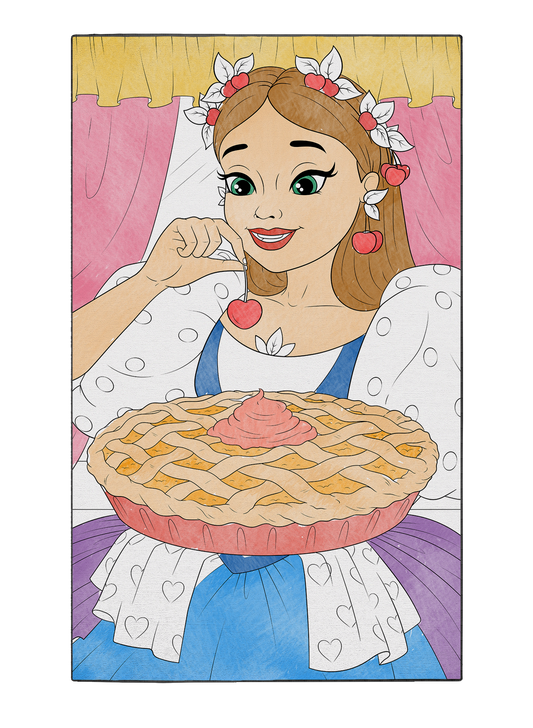 Coloring Mat "The Cherry on Top"