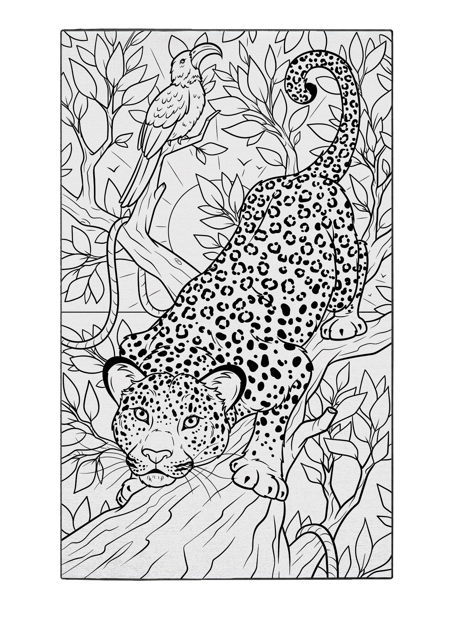 Jaguar Catwalk Poster to Color