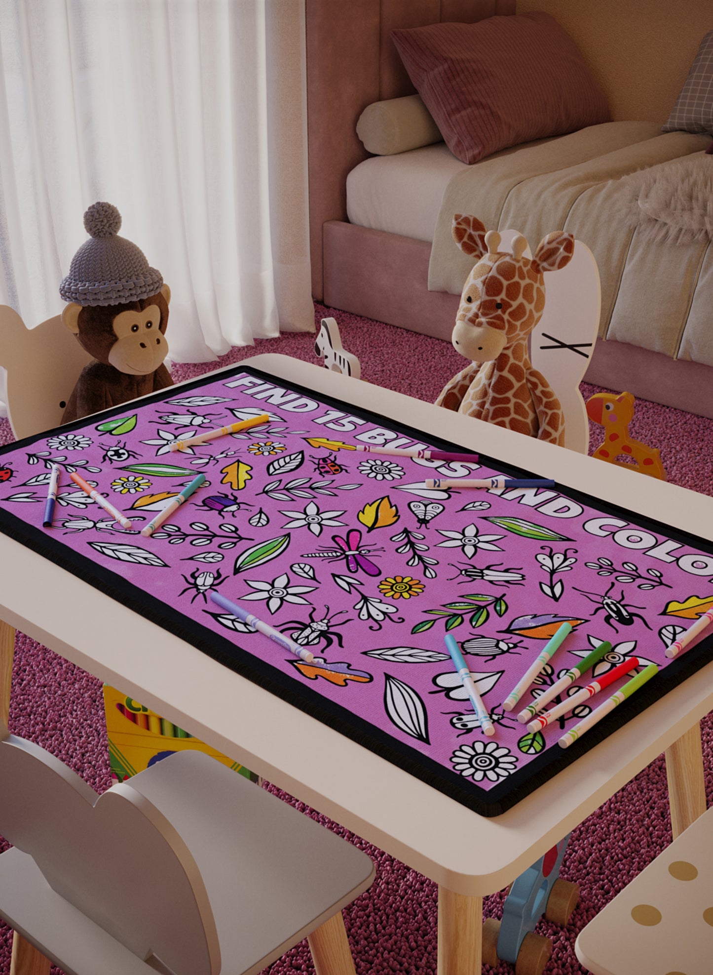 Find and Color Bugs Poster to Color - 3