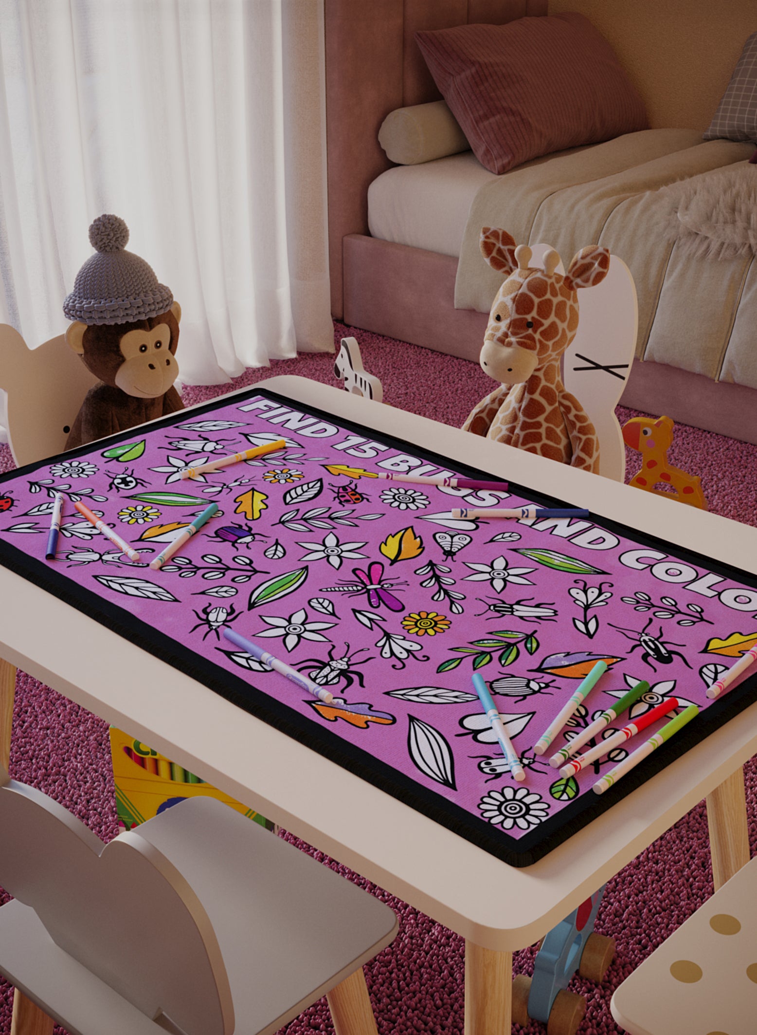 Find and Color Bugs Poster to Color - 3