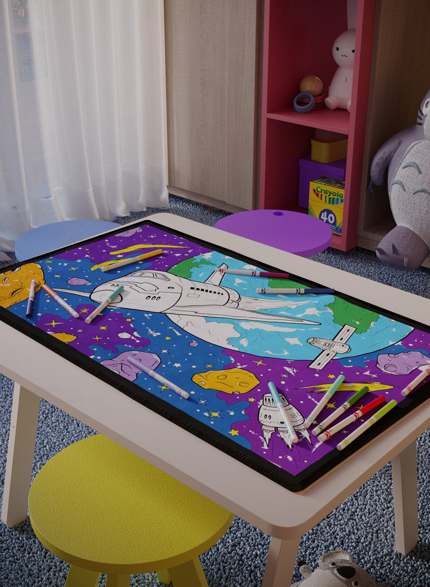 Cosmic Escape Coloring Poster - 3