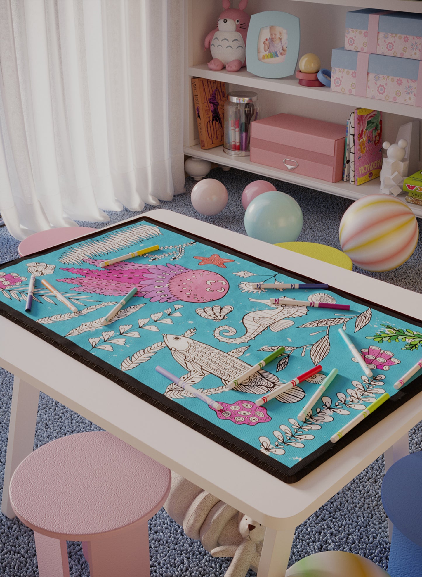 Jellyfish Jiggle Poster to Color - 3
