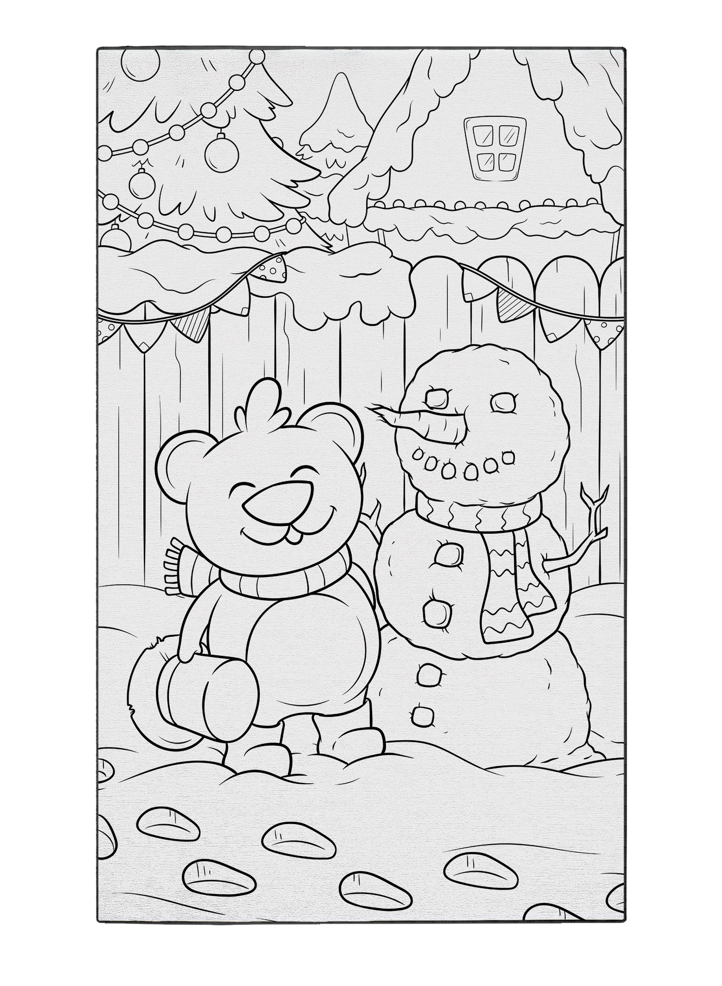 Snowman Fun Washable Coloring Mat