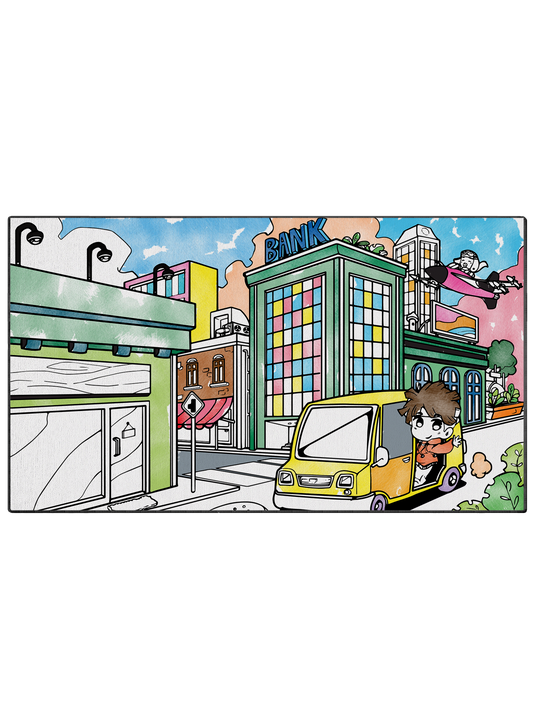 Coloring Poster "Daily Commute"