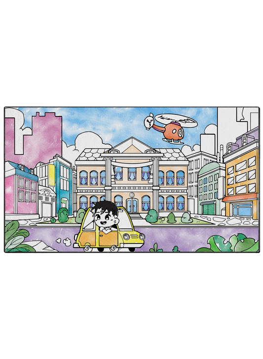 Coloring Mat "Town Square"