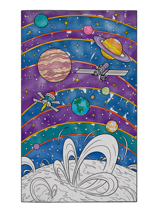 Coloring Mat "Solar Flares and Satellites"