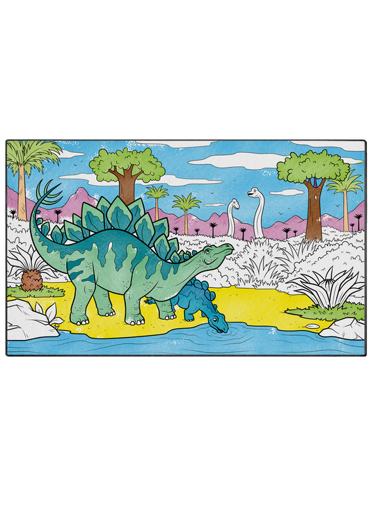 Coloring Mat "Shy Stegosaurus"