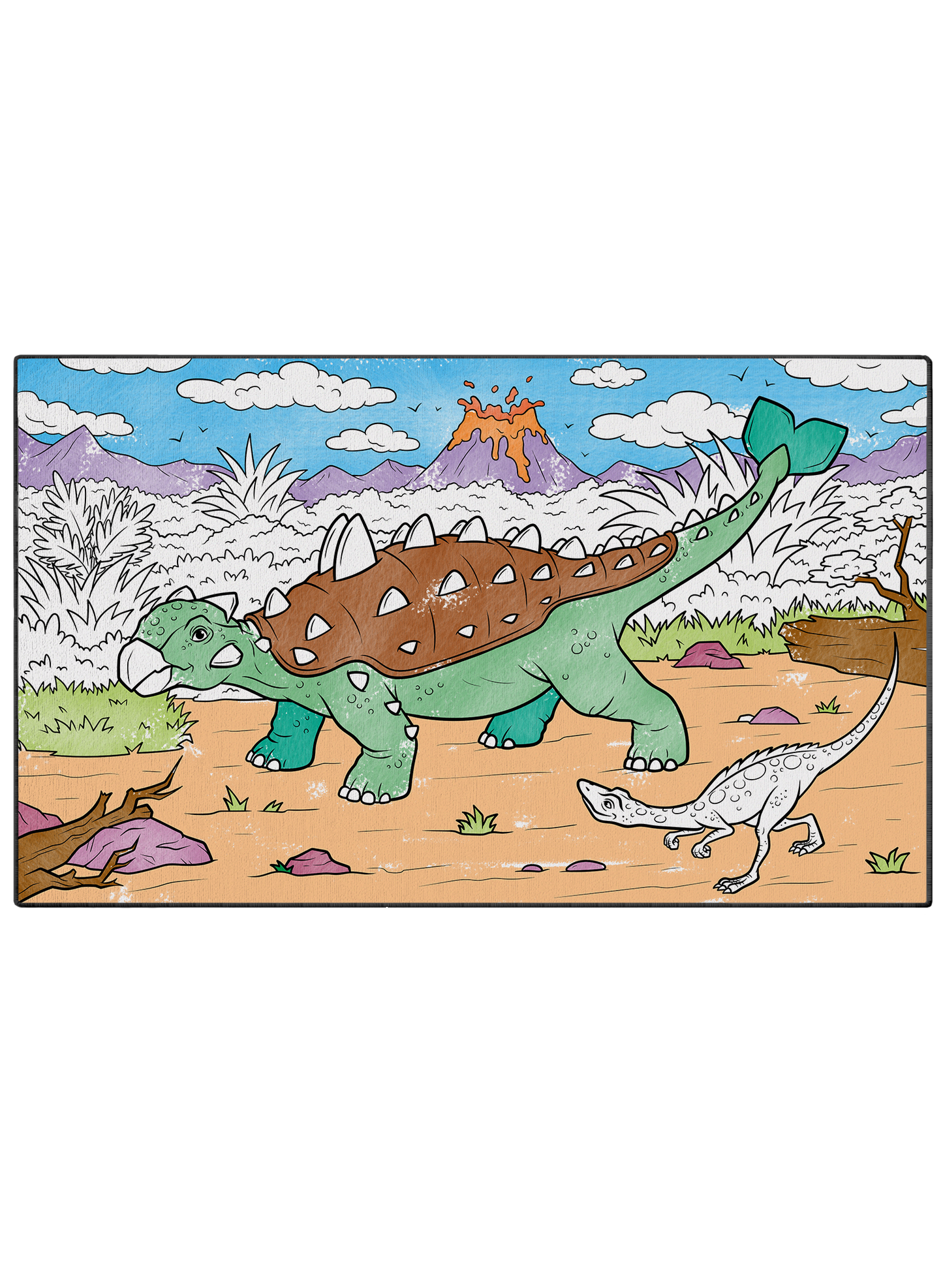 Coloring Mat "Walk with Ankylosaurus"